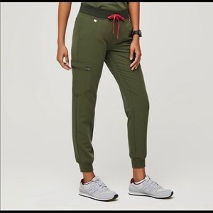 Figs Dark Olive Zamora Scrub Joggers